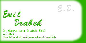 emil drabek business card